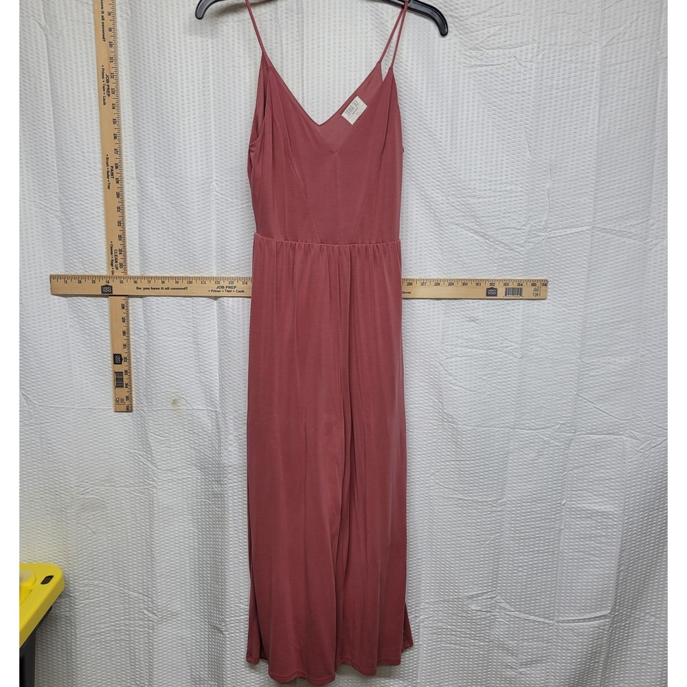 Sienna Sky Womens XS Dusty Rose V-Neck Spaghetti Strap Wide Leg Jumpsuit